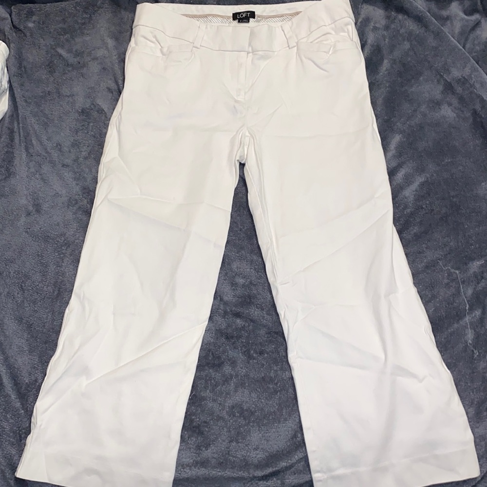 Loft off white capri pants